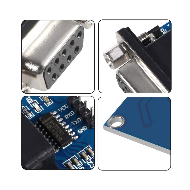 Grades Like DVDDaFuRui RS232 to TTL Converter Module，5PCS MAX3232 3.3V to 5V RS2323 COM Serial Prot Board to TTL Connector for Arduino Microcontrollers