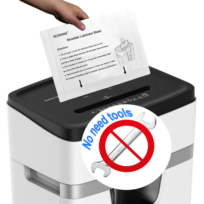 Paper Shredder Lubricant Sheets Shredder Oil Sheet for Blades (48PACK)