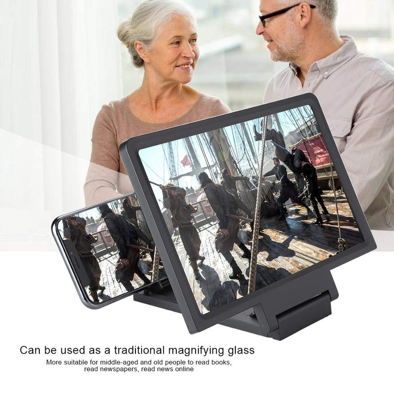 [AUSTRALIA] - ASHATA 19.56" Screen Magnifier for Smartphone, HD Mobile Phone Screen Magnifier, No Power Drive, Movie Video Expandable HD Screen for Watching Movies Videos (Black) 