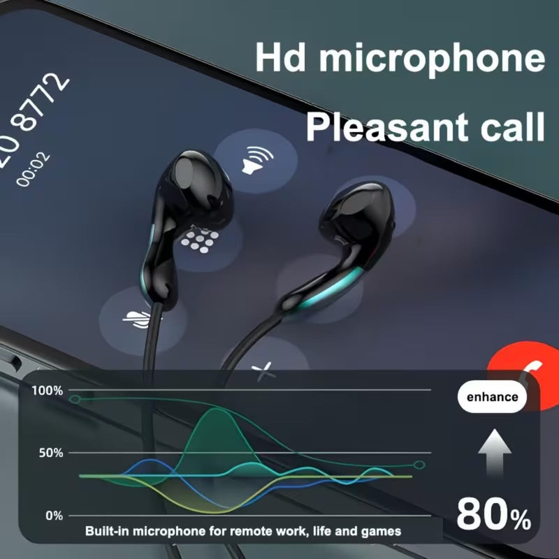 Wired Earbuds with Microphone, in-Ear Headphones with Volume Control and Hands-Free Calling for Phone Laptop Tablet