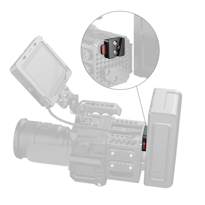 [AUSTRALIA] - SMALLRIG V-Lock Mount Plate Kit, Mini V Mount Battery Plate with 1/4"-20 Threaded Holes, Quick Release and Lightweight for V-Mount Battery, Monitors, Magic Arms 1/4"-20 Hole 