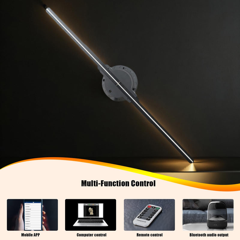 [AUSTRALIA] - 3Dhologramfan 19.7 “, LED Holographic Display Fan for Commercial Advertising, App/PC/WiFi/Bluetooth, 3Dhologram Projector Fan for Store, Holiday, Retail & Trade Show Display with 1500 Video Library 