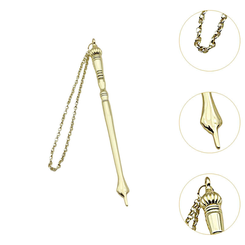 Yad Torah Pointer Bible Pointer Home Decor Zinc Alloy Bible Reading Tool Hand Pointer for Adults Jewish Bar Mitzvah Fireplace, Golden Onion Top