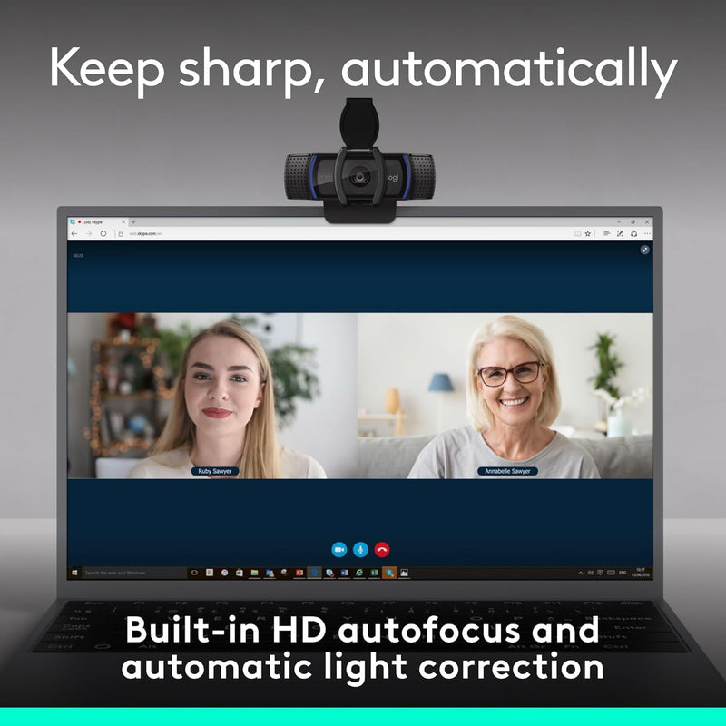 Logitech C920e HD 1080p Mic Enabled Webcam Certified Zoom Microsoft Teams | Certified for Zoom, Microsoft Teams compatible, TAA compliant Default Mic-Enabled