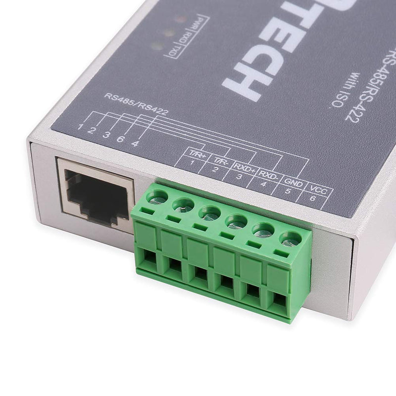 DTECH Active Isolated RS232 to RS485 RS422 Converter with RJ45 Serial Port Terminal Board Power Adapter DB9 Cable Optical Isolation Protection 2.5kV