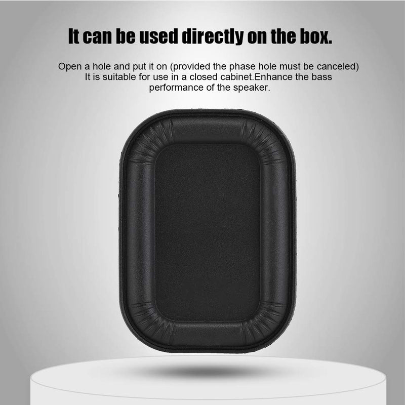 Bass Speaker Passive Radiator, Auxiliary Bass Rubber Vibration Plate Oval for Use in a Closed Cabinet to Enhance the Bass Performance of the Speaker(Black) Black