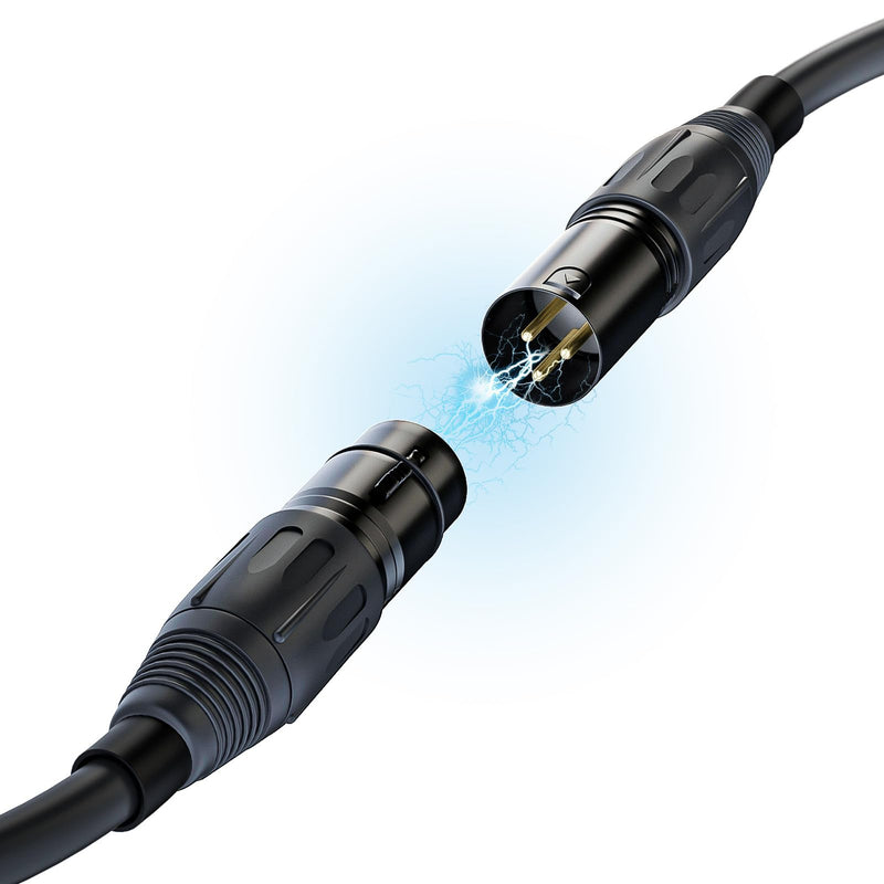 [AUSTRALIA] - 3-pin XLR Microphone Cable Male to Female, OFC (Oxygen Free Copper) Wire，XLR Cable Suitable for Mic Mixer, Speaker Systems, Radio Station and More。 XLR-FM-B (50 Feet, 1 Pack) 50 Feet 