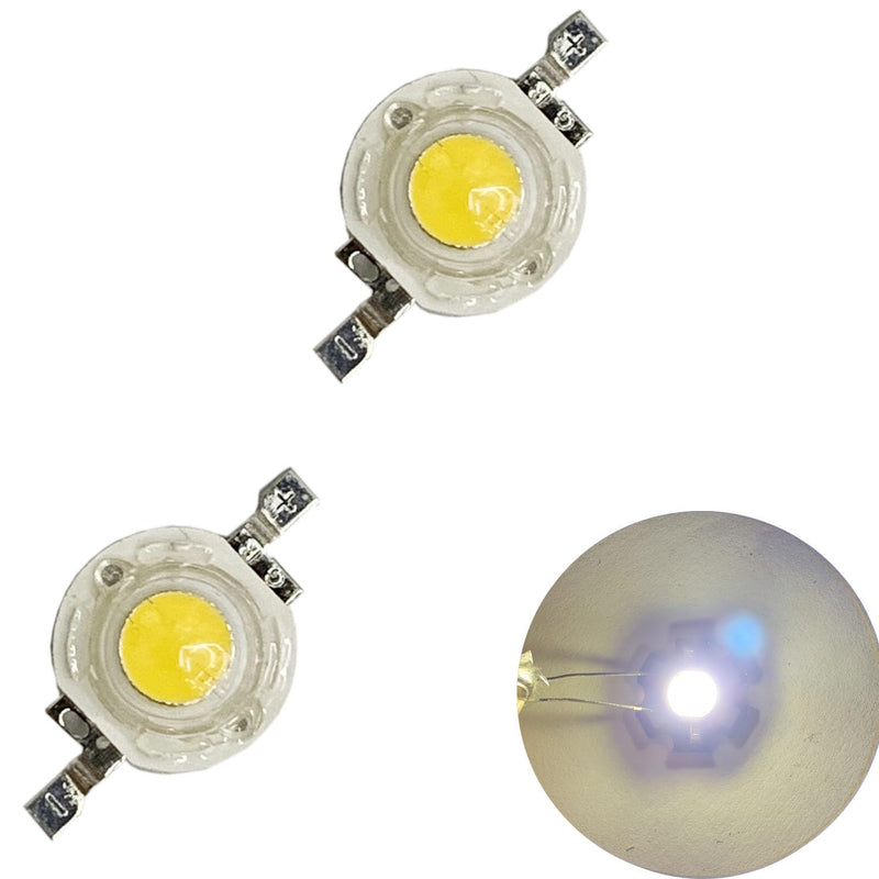 TOPXCDZ Pack of 50 High Performance LED Chip Super Bright SMD COB Emitter with Diode 3 W Bulb Lamp Beads DIY Lighting for Floodlight Light (Nature White 4500 K) Nature White 4500k