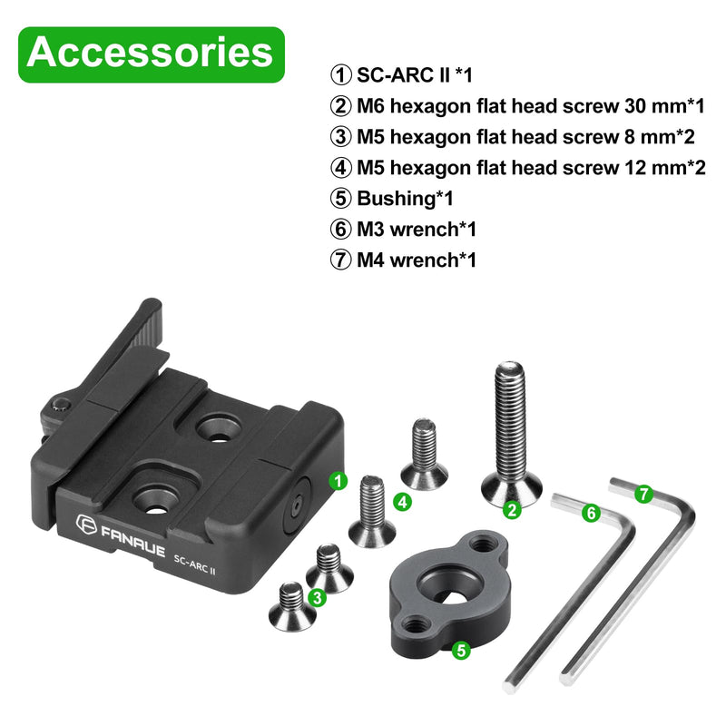 FANAUE ARCA-Swiss Bipod Adapter, ARCA-Swiss Quick Release, Arca Tripod Mount for Fanaue Tripod Heads
