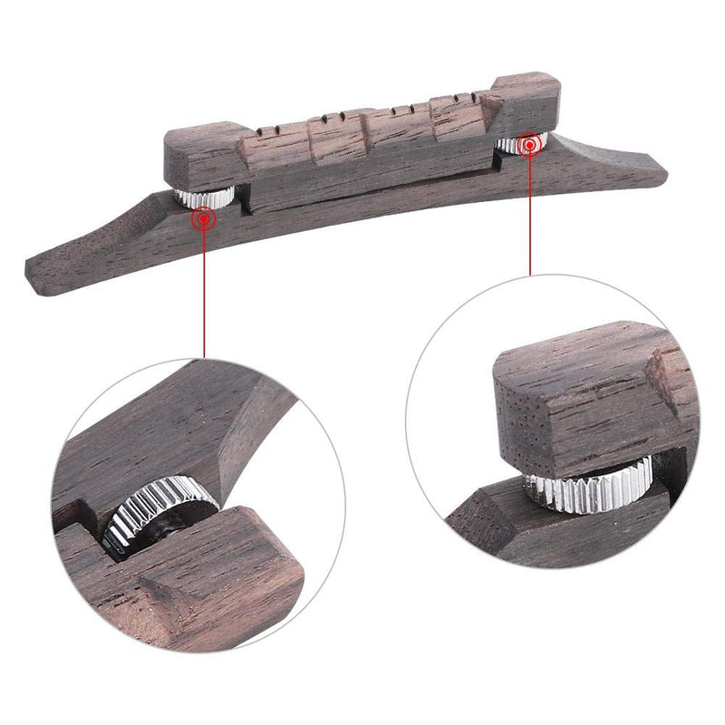Mandolin Bridge, Adjustable Compensated Mandolin Strings Bridge Rosewood for Martin Acoustic Guitar Mandolin Bridge Mandolin Bridge Replacement