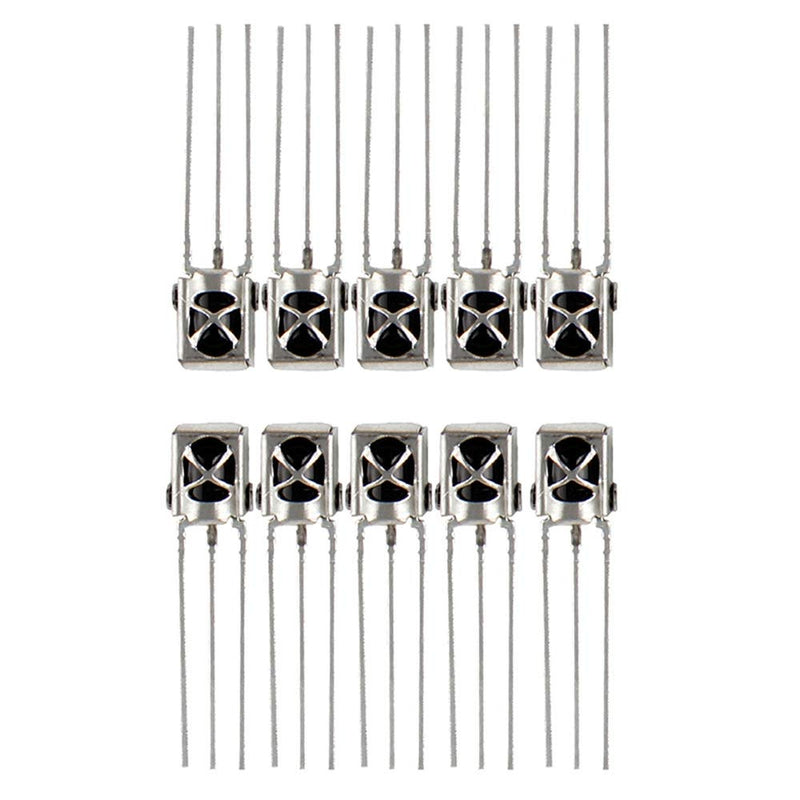 BIlinli TL1838 VS1838B 1838 38 Khz IR Infrared Receiver with Metal Housing Universal Receiver Pack of 10