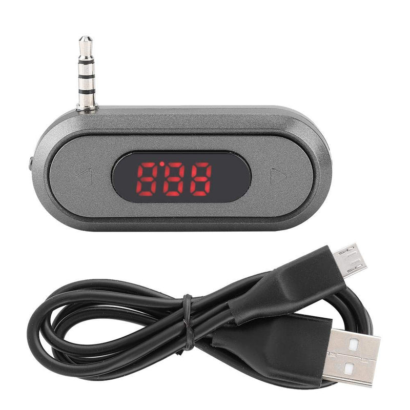 [AUSTRALIA] - ASHATA 3.5MM Audio Head Mobile Phone/Pad/MP3/MP4/MP5/Tablet FM Transmitter Built in 300mAh Battery Car Radio Transmitter 