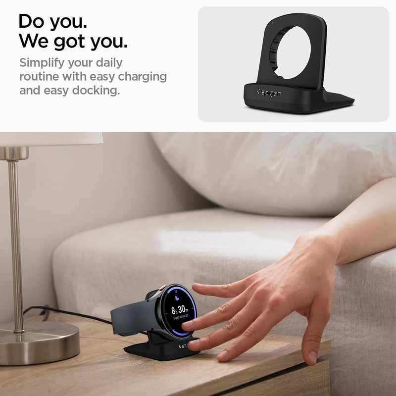 Spigen S353 Charger Stand and Rugged Armor Pro Designed for Galaxy Watch 5 40mm (2022)