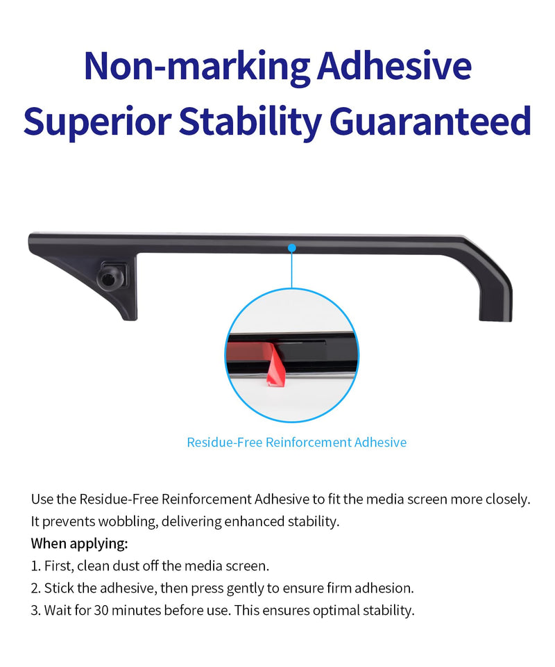 Auto Clamp Car Phone Holder for Toyota Land Cruiser/Prado 2024-2026 | 8/12.3" Screen Universal Mechanical Clip Cell phone Mount Accessories Fit iPhone Android, Automobile GPS Dashboard Cradle