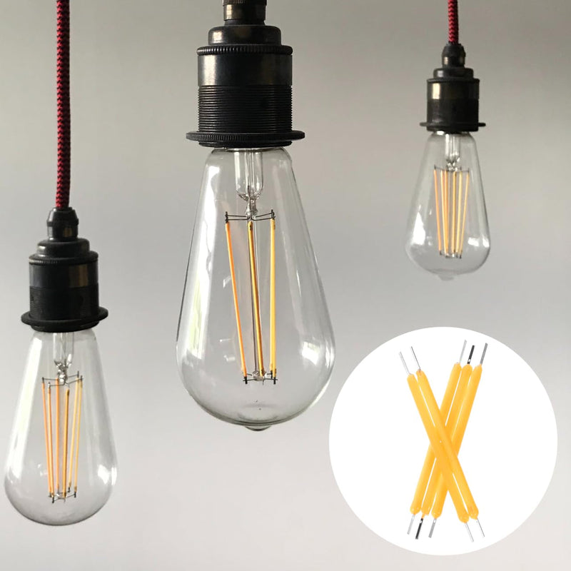Ciieeo Pack of 100 Light Bulb Filament Parts for LED Light Bulbs The Apartment Appartment Hard LED Filament Hard Light Filament Flexible Accessories Silk Strips Diode
