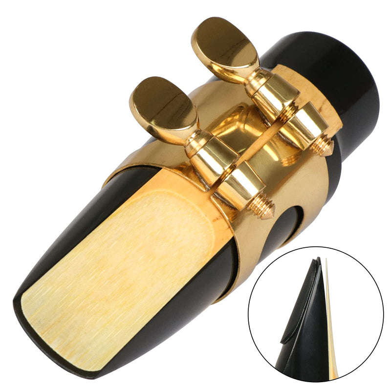 [AUSTRALIA] - 29 Pcs Alto Saxophone Mouthpiece Kit - Includes Metal Ligature 2.5 Reeds Cushions Pads and Plastic Cap #2-Mouthpiece Kit 