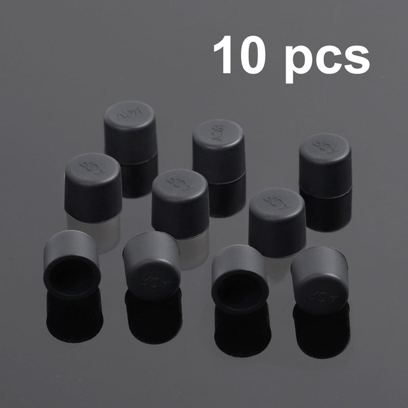 uxcell Silicone RCA Female Connector Anti Dust Plug, 8mm Dust Proof Cap Protector Cover 10 Pcs Black