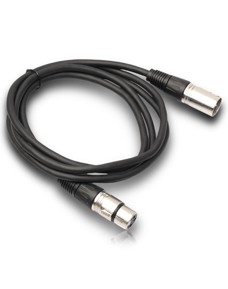XLR to XLR Cable, XLR Microphone Cable, XLR Male to Female Cord for Microphone, Speaker or PA System, Zinc Alloy Head, 6 feet, Black