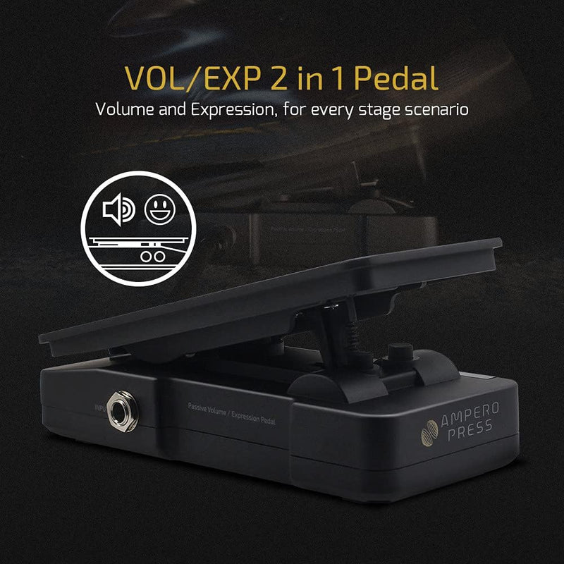 HOTONE Volume Expression 2 in 1 Guitar Effects Pedal Passive EXP Ampero Press Guitar Pedal(Included 1 PCS Additional 15 CM TS Cable) Ampero Press 2 in 1