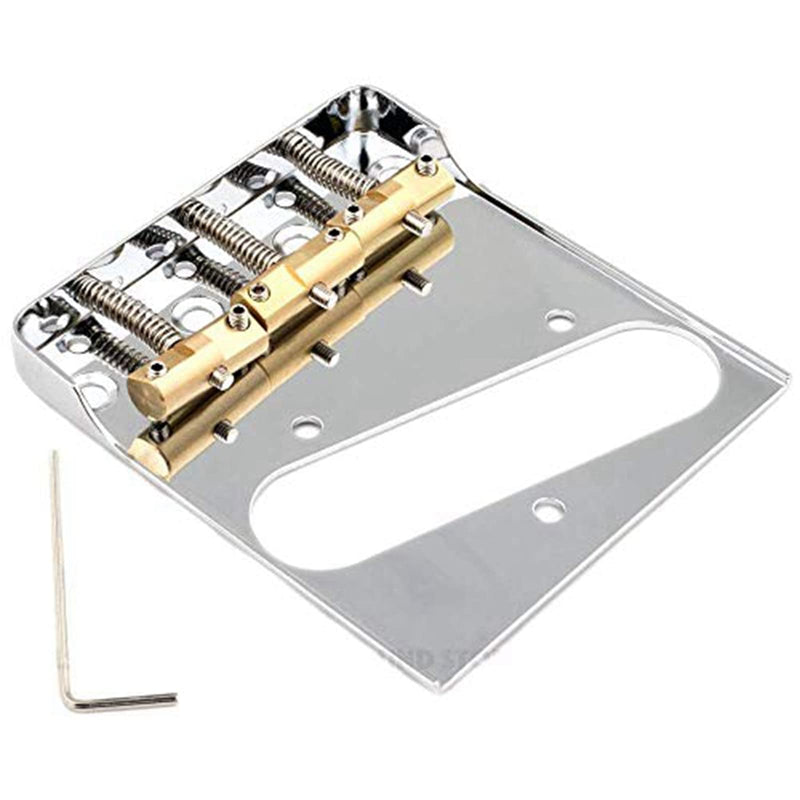 [AUSTRALIA] - 3Pcs WTB 10.8mm Brass Guitar Compensated Telecaster Saddles Set with Wrench for Fender Vintage-style Tele Bridge Electric Guitar Replacement Part 