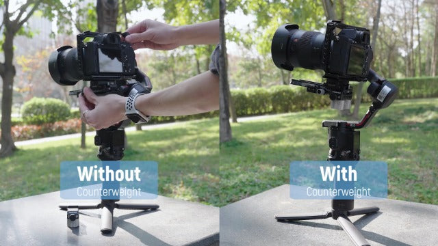 NEEWER Gimbal Counterweights and Clamp Kit, Compatible with DJI Ronin RS4 Pro RS4 RS3 Pro RS3 RS2 RSC2 ZHIYUN Crane 2S 3S Weebill S Moza Air 2 AirCross 2 for Balancing Long Lenses, GA001