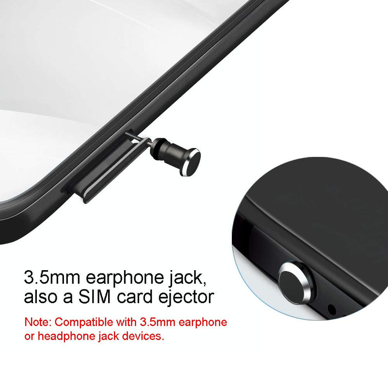 USB Type C Dust Plugs Charging Port Cover Caps with Cable Protectors 2 Pack Compatible with Samsung Galaxy S23/S22/S21/S20+ Ultra/Z Flip 4/Z Fold 4 Pixel OnePlus (Black) Black