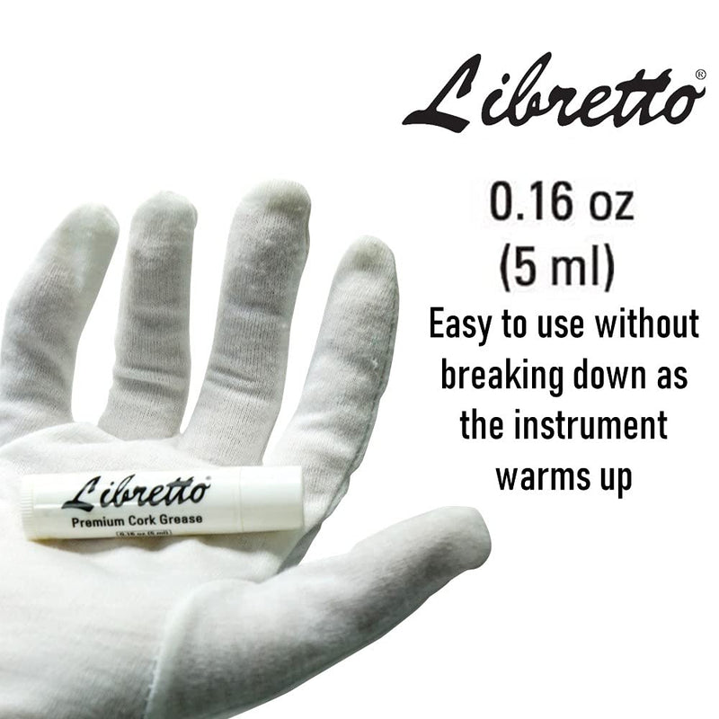 Libretto Premium Brass Slide Grease Stick, 0.16 oz (5 ml), Odorless & Pure, Great Materials from Japan, 100% Special-blended Formula, Thick & Sticky, Best to Extend Life of Trumpet, French Horn & Tuba Slide Grease (1 pack)