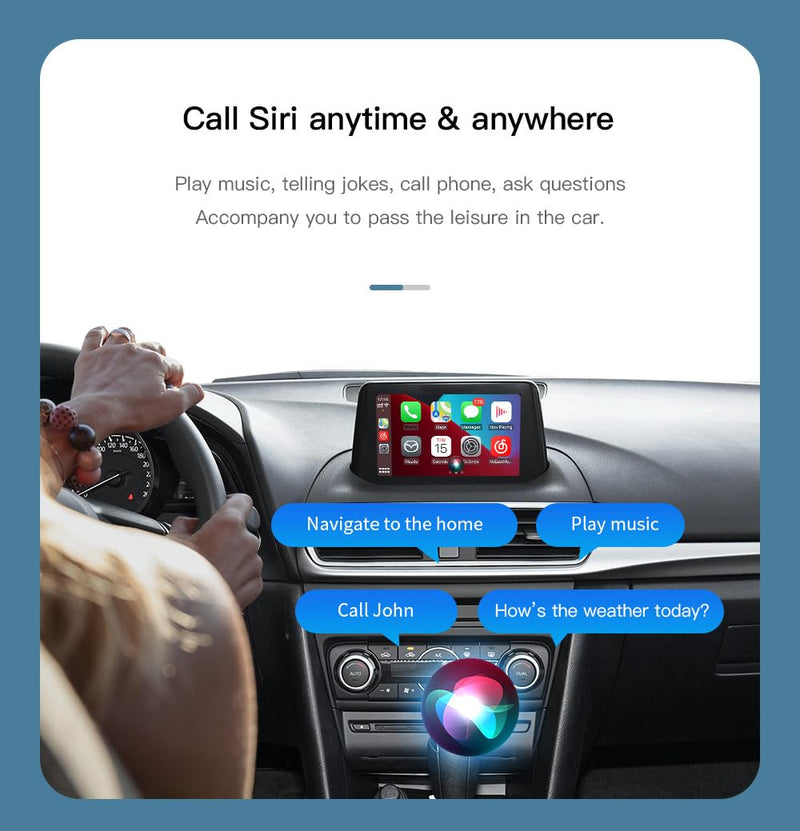 Carplay Adapter Compatible with Mazda 2/3/6/CX3/CX5/CX9/MX5 2014-2021 Year | OEM Hub Retrofit Kit for Mazda Connect System, Fit for Carplay & Android Auto, TK78-66-9U0C LEXXSON