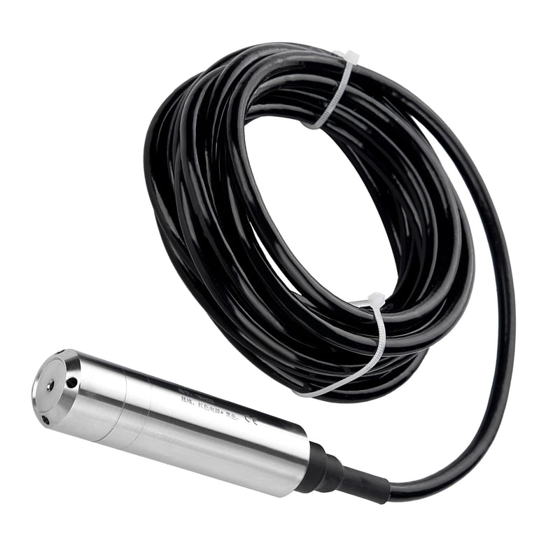 DC 24V 4-20mA Plug-In Level Sensor ALS-MPM-2F for Depth Measurement 0-5m, Stainless Steel, Anti-Corrosion, Anti-Clogging, Default
