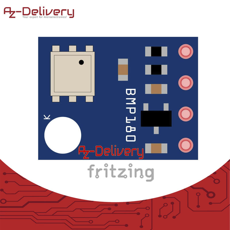 [AUSTRALIA] - AZDelivery ⭐⭐⭐⭐⭐ GY/BMP180 Barometric Pressure Sensor Module for Arduino and Raspberry PI 1x BMP 180 1 