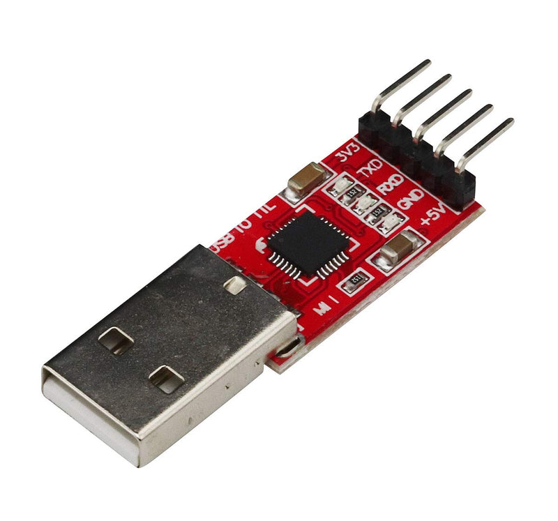 VKLSVAN 2PCS CP2102 Serial Module USB to TTL Converter Adapter UART Downloader 3.3V/5V with Jumper Wires