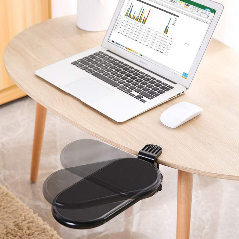 SKYZONAL Ergonomic, Adjustable Computer Desk Extender Arm Wrist Rest Support Mouse Pad Desk Computer Armrest Wrist Rest (Black) Black & Small Size