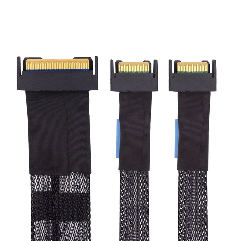 cablecc MCIO PCI-E 5.0 Mini Cool Edge IOSTR PCI-E 8i 74Pin Male to Dual MCIO 38Pin Male Extender Cable 50cm 8x MCIO -dual MCIO 38pin