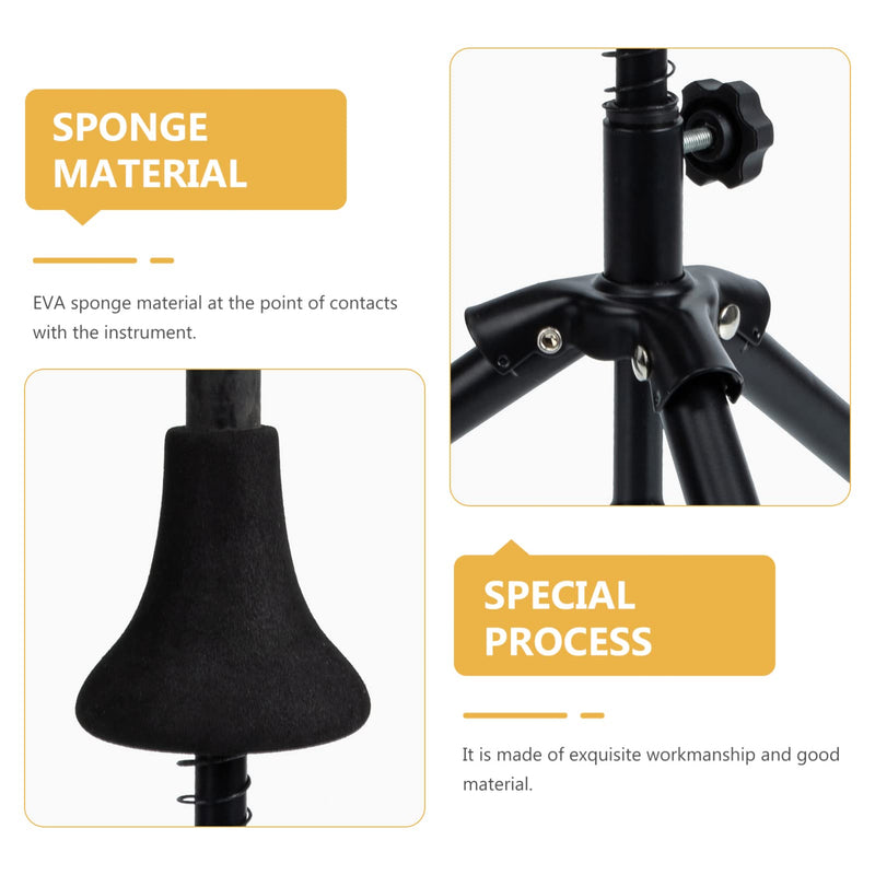 Clarinet Instruments Iron Flugelhorn Displaying Folding Storage Tripod Professional Musical Leg Instrument Portable Trumpet Trumpets Prop Brass Stand for Foldable Display Holder Horn