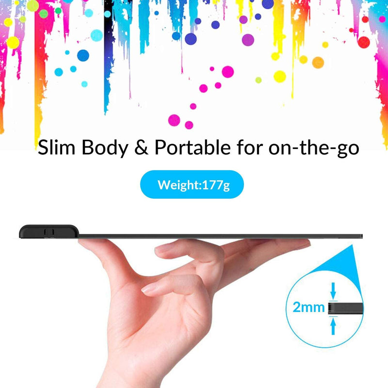 Drawting Tablets VEIKK S640 Computer Graphics Tablets, Ultra Thin and Pocket Pen Tablet 8192 Levels Digital Drawing Pad for Computer on Linux /Windows /Mac OS /Android, OSU Gaming Pad
