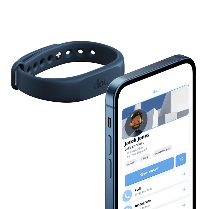 dot. Pack - Digital Business Card Starter Pack - Tap to Share - iPhone & Android (Blue)