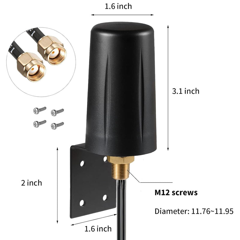 9dBi WiFi 6 6E Tri-Band 2.4GHz + 5 GHz + 6GHz Wall Mount Antenna for WiFi 6 6E Router Hotspot PC Desktop Computer PCI-E Network Card Reolink Security Camera Signal Booster