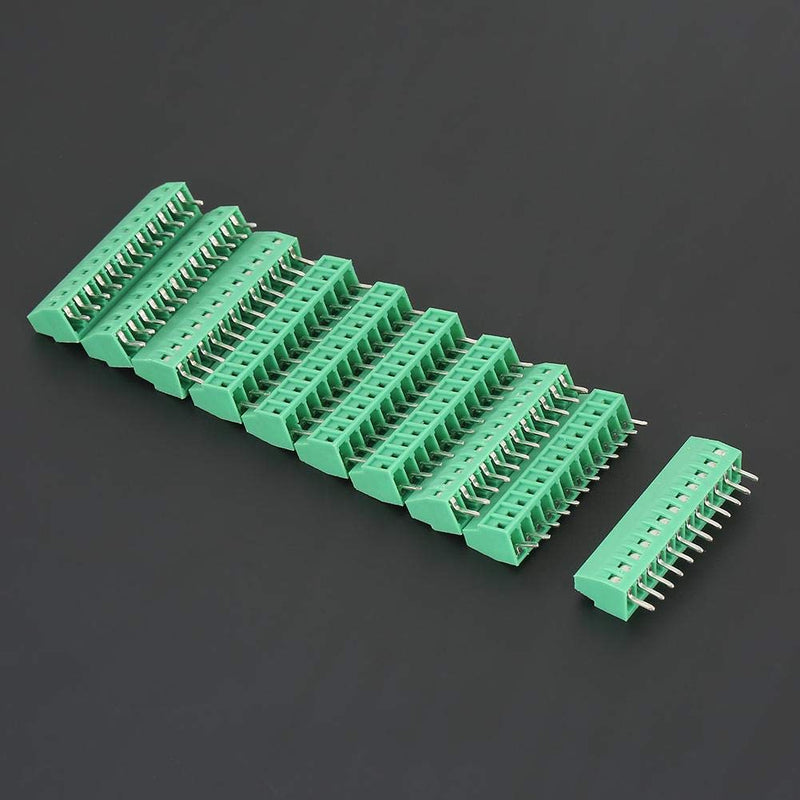 [AUSTRALIA] - Screw Terminals 10 Pieces/Set 12 Pin 2.54 mm Pitch PCB Screw Terminal Block Connector Screw Terminal Block Earth Terminal Strips for PCB Wiring etc 