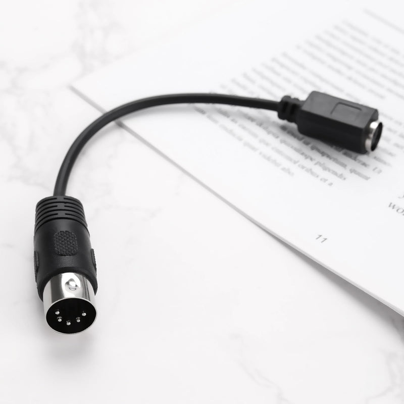 [AUSTRALIA] - 2Pcs Black PS2 Keyboard to at Convertor 5 Pin DIN Male to 6 Pin Mini DIN Female PS2 Keyboard Adapter for Computer PC Keyboard Mouse Converter 