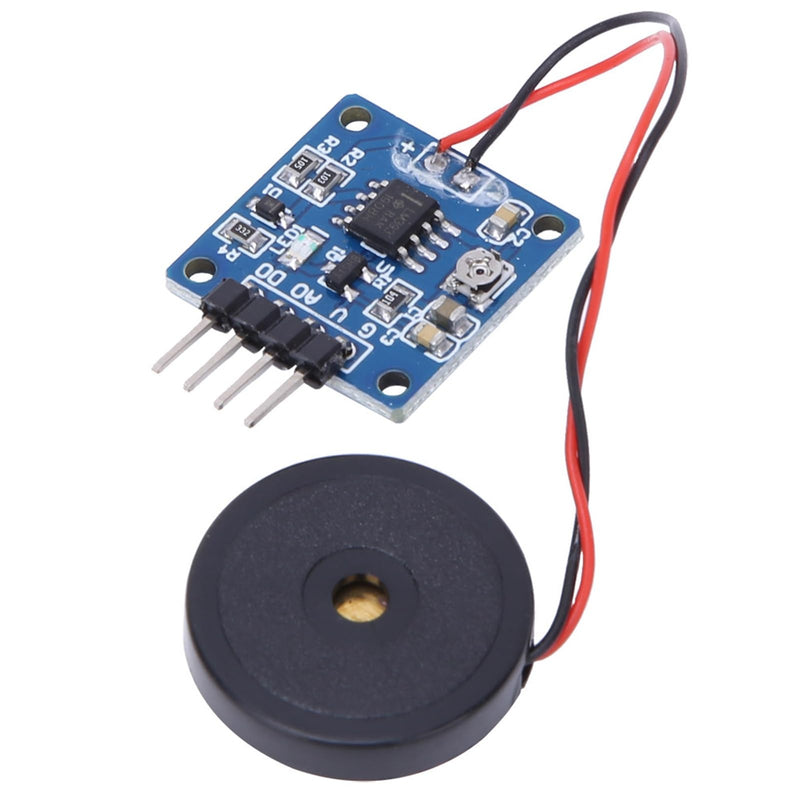 [AUSTRALIA] - Vibration Switch Module 5.0V DC AD/DO 0.8 x 0.8 Inch Piezoelectric Vibration Tapping Sensor Module 