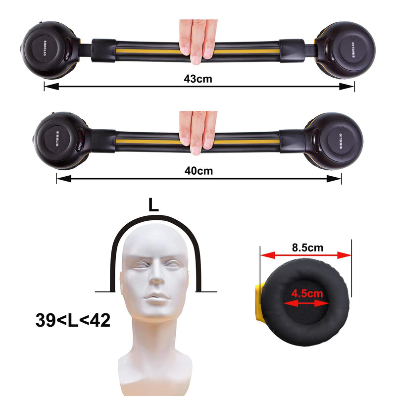 SIMOLIO IR Headphones for Car DVD, Wireless Car Headphone for Honda Odyssey | Folding 2 Channel Universal Infrared Headsets with AUX Cord & Case for uConnect, Dodge Grand Caravan, Chrysler Town & Country