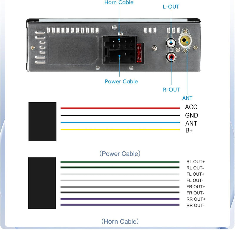 [AUSTRALIA] - CAMECHO Car Radio Bluetooth Single DIN Car Stereo Audio, Car Audio with Bluetooth Handsfree/FM/ MP3/U Disk/AUX/USB Charge | Not a CD Player 
