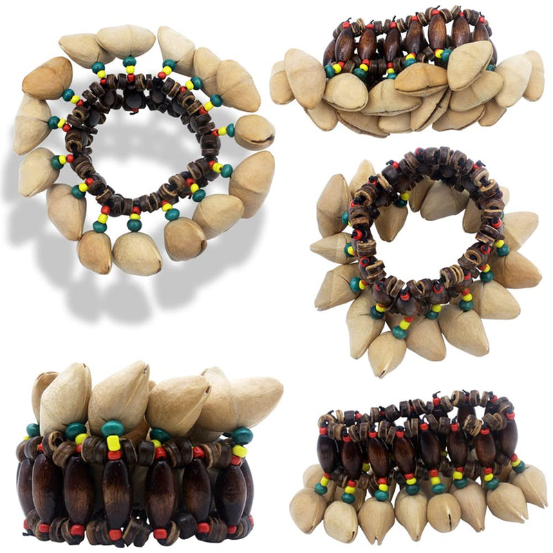 Nuts Shell Bracelet, African Tribal Style Nut Handbell, Drum Conga Percussion Accessories