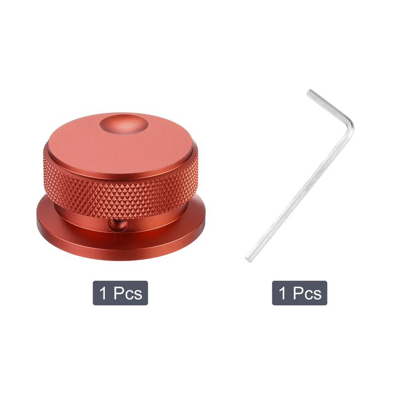 [AUSTRALIA] - MECCANIXITY Aluminium Potentiometer Knobs 1/4"x1.5", Universal Top Hat Knobs Volume Tone Control Knob with Set Screw for Guitar Bass, Red 