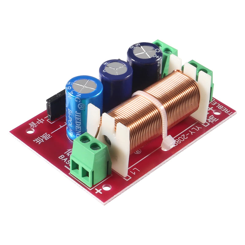 2pcs 400W Adjustable Speaker Crossover 2 Way Treble/Bass 2 Unit Audio Frequency Divider Distributor Filters Updated Version
