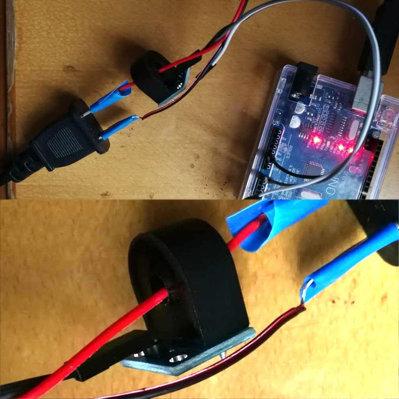 5pcs ZMCT103C 5A Current Sensor Single-Phase Micro Current Transformer Module, AC Active Precision Output Card 5mA Max 3000V Measurement, with Cable, for Arduino