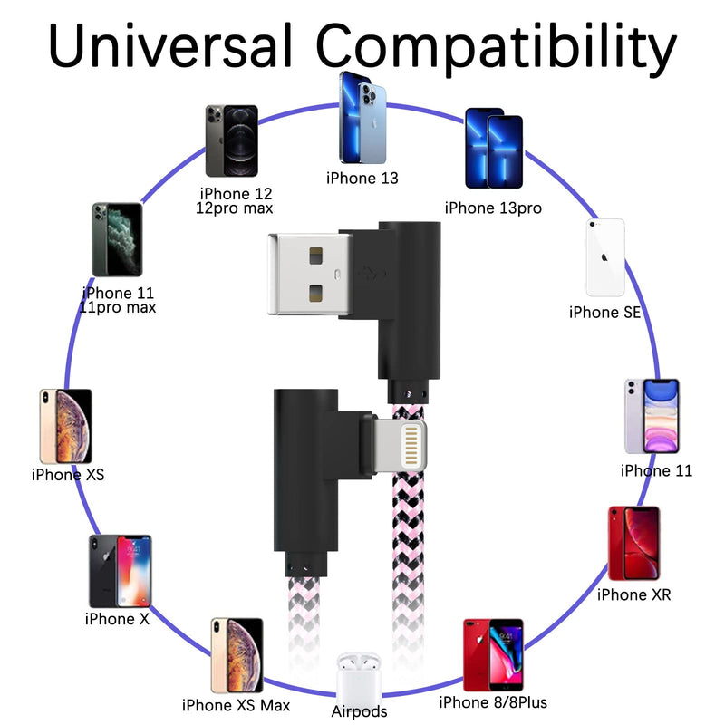 [AUSTRALIA] - iPhone Charger Cord Lightning Cable 10 ft 3 Pack iPhone Charging Cable Long iPhone 11 Charger 10ft [Apple Certified] Nylon Braided Fast Charging for 13 mini/13/12/11 Pro MAX/XR/XS/8/7/Plus/6S/SE/iPad… 