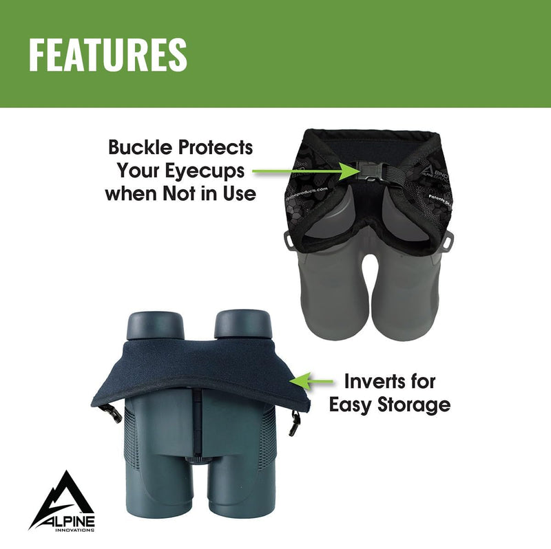 Bino Bandit - Blocks Glare, Improves Visual Acuity and Reduces Eye Fatigue. FITS All Binoculars. (Charcoal) Charcoal