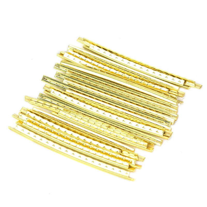 Guitar Fret Wires, 24pcs 2.7mm Electric Guitar Fret Wire, Brass Fretwire for Electric Guitar Bass Guitar Fingerboard Replacement