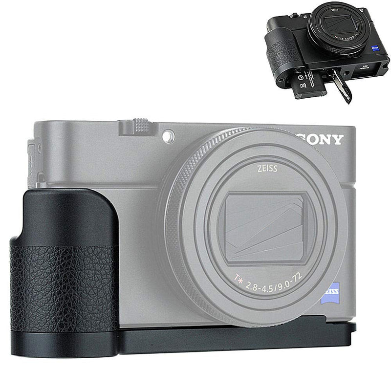 JJC Metal Hand Grip for Sony RX100 & Mark VI VA V IV III II (RX100 M6 M5A M5 M4 M3 M2) Anti-Slip Holder, w/Battery Memory Card Compartment Opening & Speaker Hole, Replace Sony AGR2 Attachment Grip for Sony RX100 Series